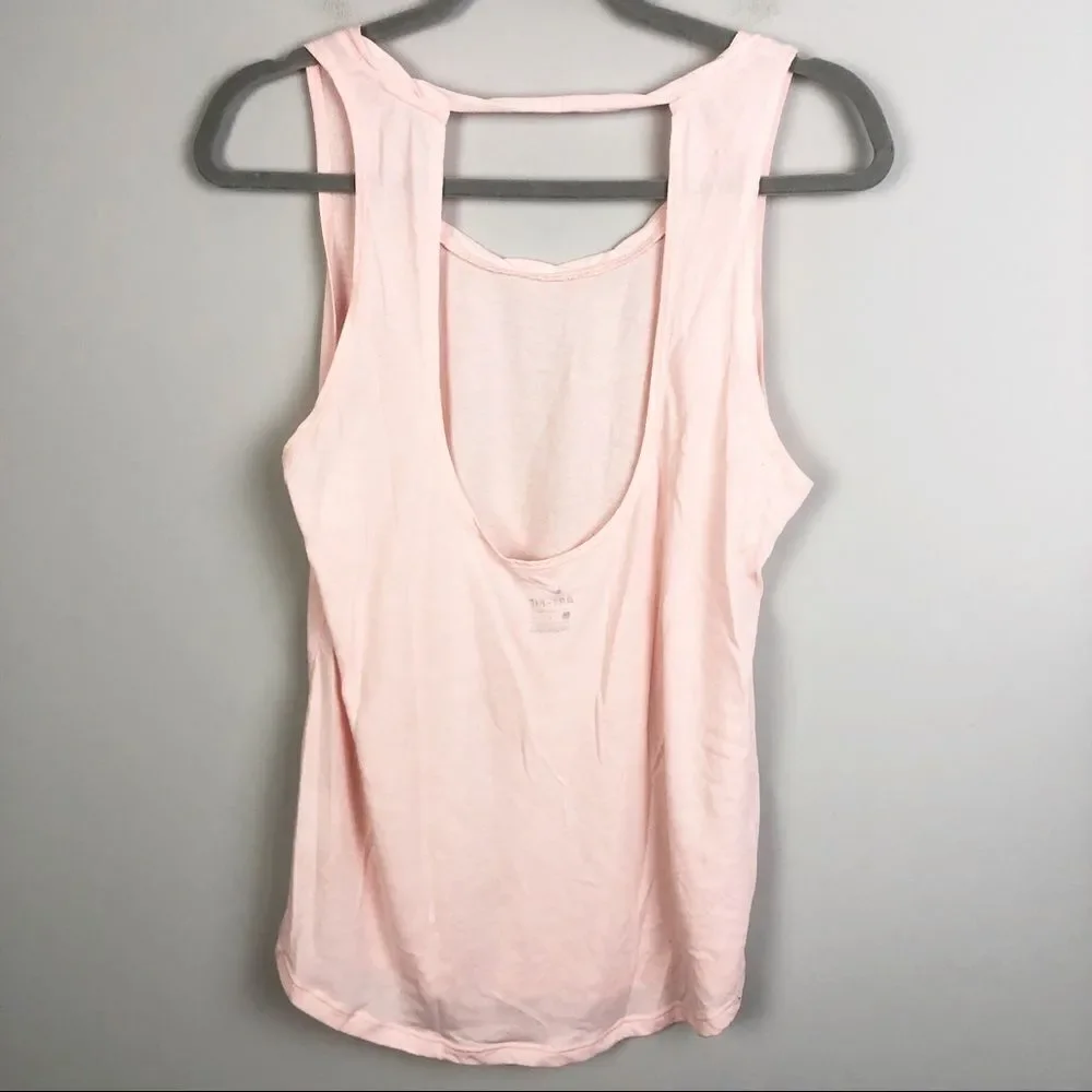 NIKE | Dri Fit Cutout Back Light Peach Tank Top Women’s Large
